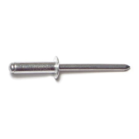 Midwest Fastener Blind Rivet, Dome Head, 3/16 in Dia., 1/2 in L, Aluminum Body, 20 PK 36276